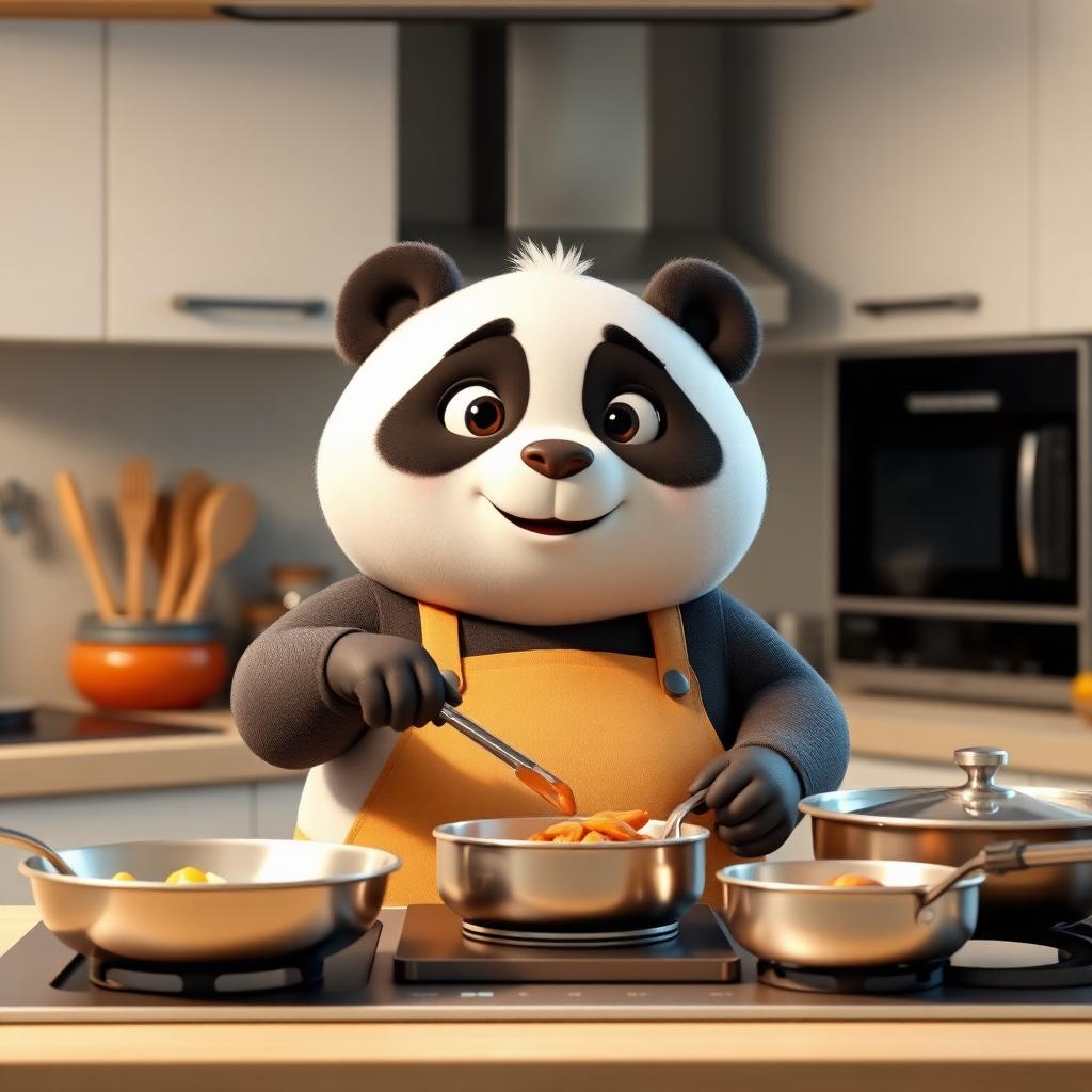 Furnishpanda mascot using the Triply Stainless Steel Cookware Set of 4